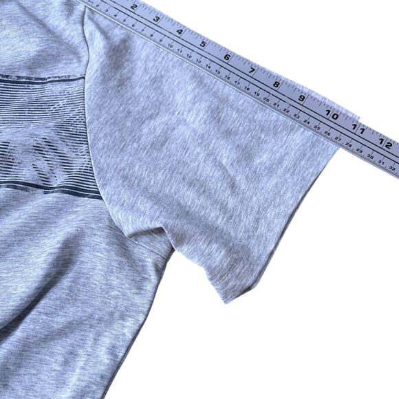 Travis Mathew Make Camp Golf Polo Shirt Men's 2XL XXL Heather Gray Floral Palm - Picture 9 of 10